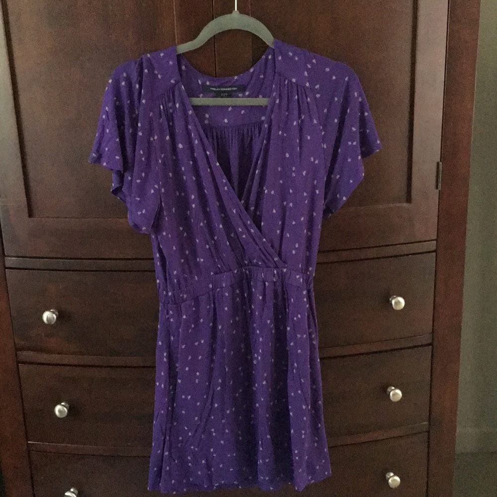 French connection dress with flutter sleeves